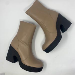 Jeffrey Campbell Kartini Platform Bootie in Beige